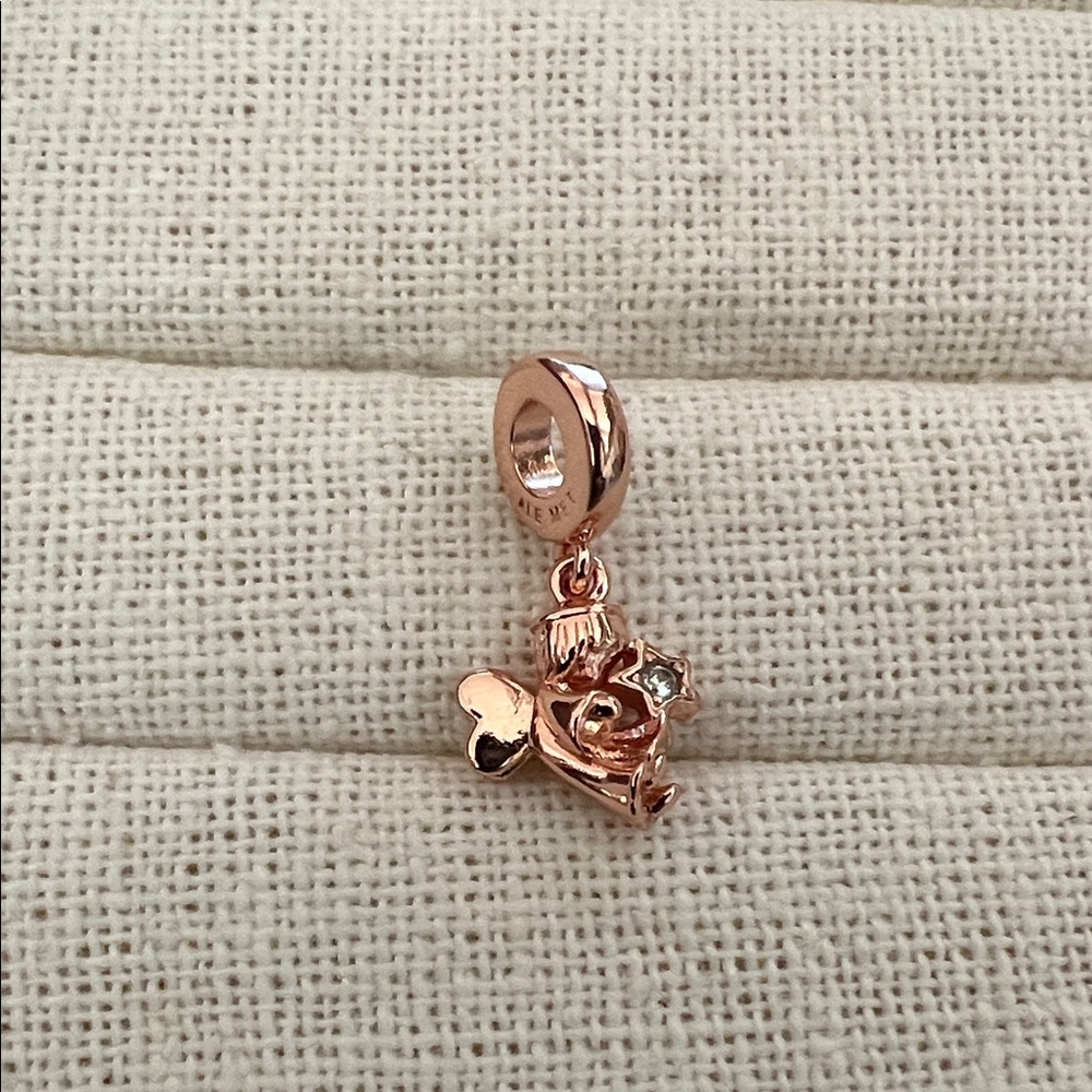 Pandora Heart Winged Angel CZ Dangle Charm